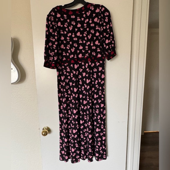 Boden Black and Pink Midi Dress - Picture 3 of 8